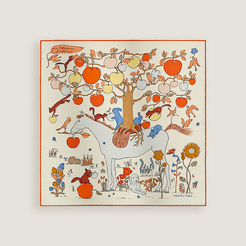 Le Pommier Sellier scarf 45 | Hermès USA